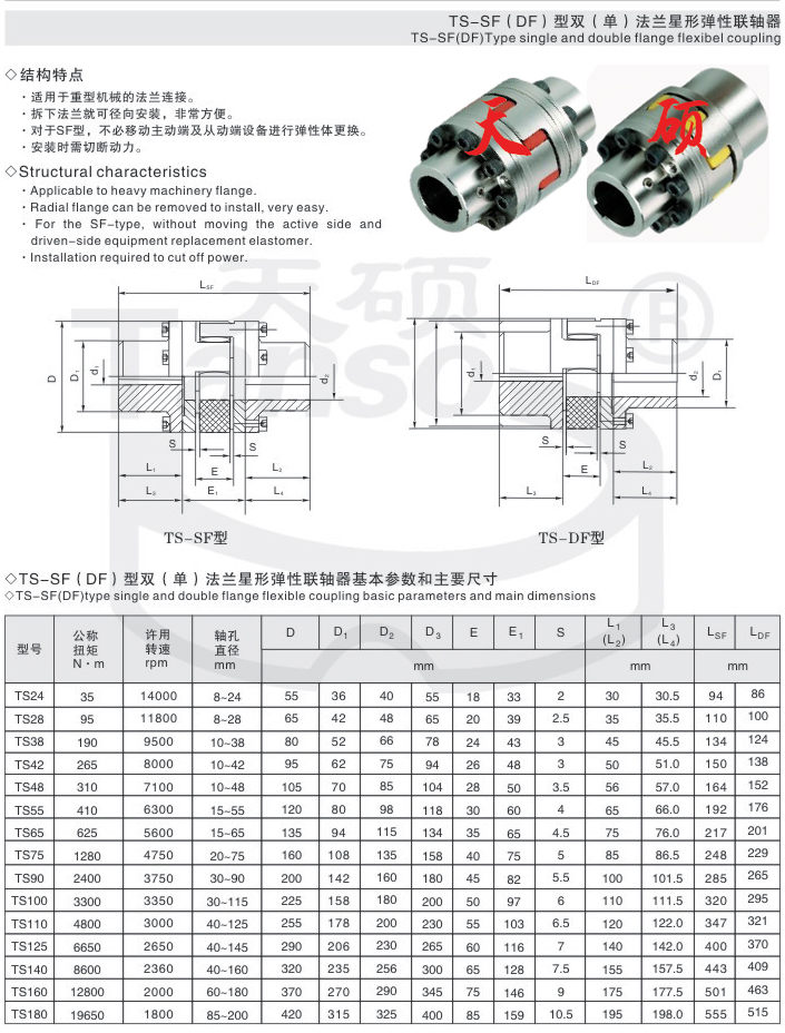 彈性聯(lián)軸器,星形彈性聯(lián)軸器,XL型星形彈性聯(lián)軸器